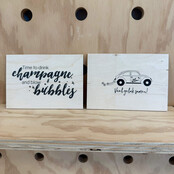 Magazijn sale - Set van 2 houten kaarten