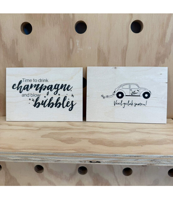 Magazijn sale - Set van 2 houten kaarten