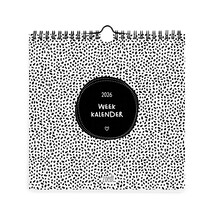 Weekkalender 2026 – stijlvolle zwart-wit kalender van Zoedt