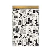 Cadeauzakjes set van 5  - Sinterklaas zwart wit patroon