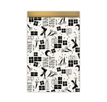 Cadeauzakjes set van 5  - Sinterklaas zwart wit patroon