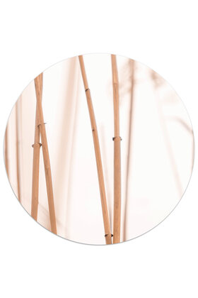 Muurcirkel (binnen) met foto riet - 3 formaten