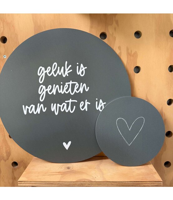 Magazijn sale - Set van 2 muurcirkels olijfgroen (binnen) 20 en 40 cm SET14