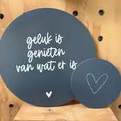 Magazijn sale - Set van 2 muurcirkels antraciet (binnen) 20 en 40 cm SET15