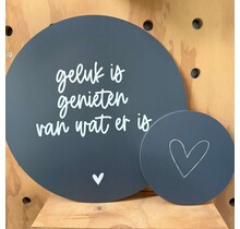 Magazijn sale - Set van 2 muurcirkels antraciet (binnen) 20 en 40 cm SET15