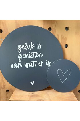 Magazijn sale - Set van 2 muurcirkels antraciet (binnen) 20 en 40 cm SET15