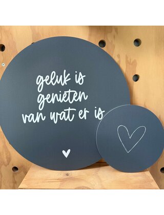 Magazijn sale - Set van 2 muurcirkels antraciet (binnen) 20 en 40 cm SET15