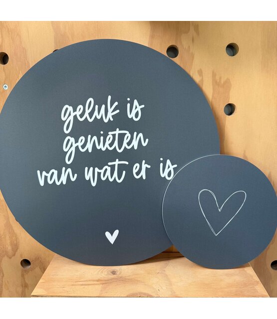 Magazijn sale - Set van 2 muurcirkels antraciet (binnen) 20 en 40 cm SET15