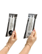 Set van 2 dinerkaarsen 'Ik de boom jij de wijn'