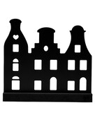 Grachtenpandje oudroze - 22x20 cm – met optioneel houten standaard