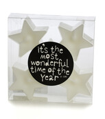Set van 5 ster waxinelichtjes - wit