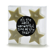 Set van 5 ster waxinelichtjes - groen