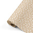 Zoedt Rol cadeaupapier - kraft met witte hartjes 50x300cm