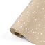 Zoedt Rol cadeaupapier kraft met witte sterren 50x300cm