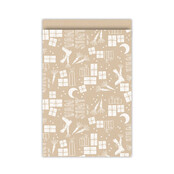 Cadeauzakjes set van 5  -Sinterklaas kraft wit