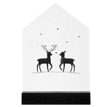 Huisje kerst hertjes