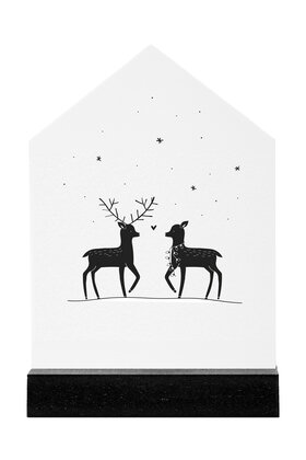 Huisje kerst hertjes