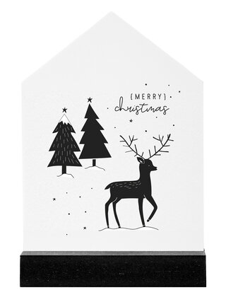 Huisje kerst tafereeltje - Merry christmas