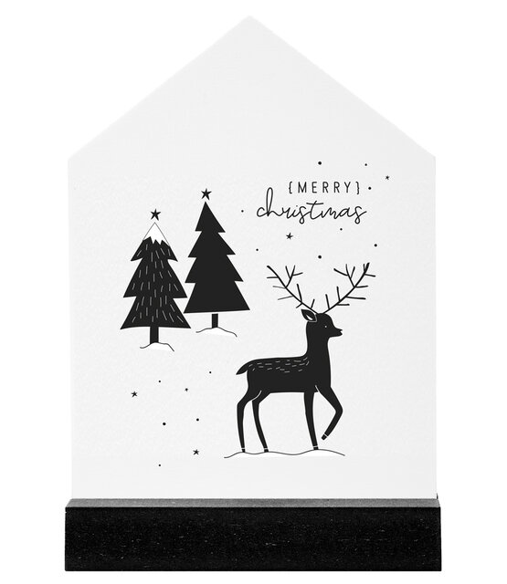 Huisje kerst tafereeltje - Merry christmas