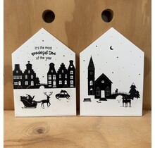 Magazijn sale - Kerst setje 2 huisjes