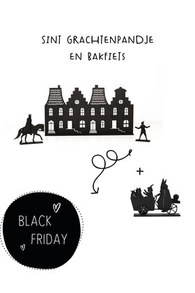 PRE-BLACK FRIDAY - Sinterklaas grachtenpandje en bakfiets
