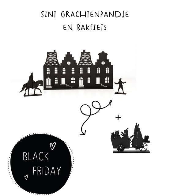 PRE-BLACK FRIDAY - Sinterklaas grachtenpandje en bakfiets