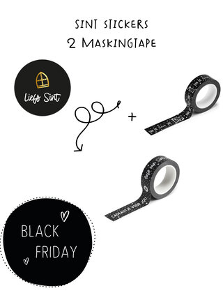 PRE-BLACK FRIDAY - Sinterklaas stickers en maskingtape