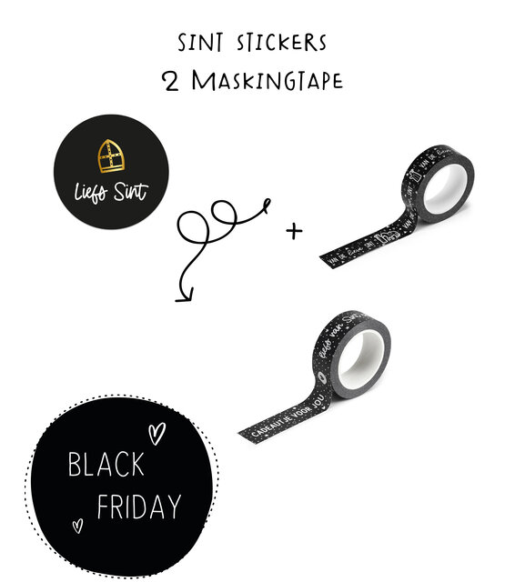 PRE-BLACK FRIDAY - Sinterklaas stickers en maskingtape