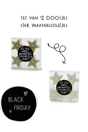 PRE-BLACK FRIDAY - Set van 2 doosjes waxinelichtjes