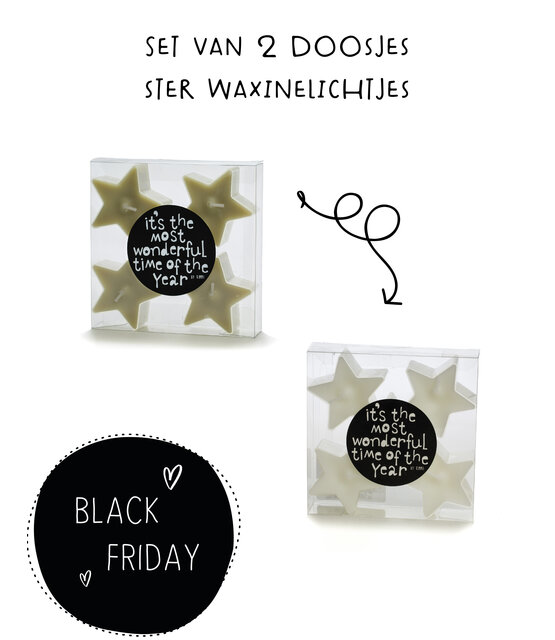 PRE-BLACK FRIDAY - Set van 2 doosjes waxinelichtjes
