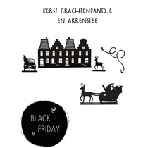 PRE-BLACK FRIDAY - Kerst grachtenpandje en arrenslee
