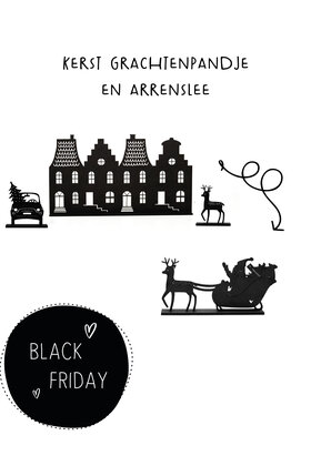 PRE-BLACK FRIDAY - Kerst grachtenpandje en arrenslee