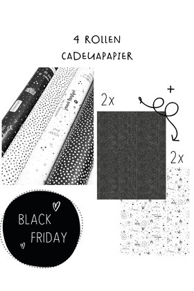 PRE-BLACK FRIDAY - 4 rollen cadeaupapier