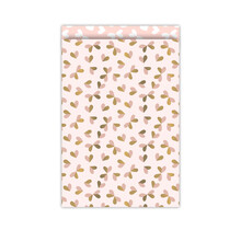 Cadeauzakjes set van 5  - roze tinten met hartjes
