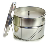 Buitenkaars in blik - grote buitenkaars in metalen blik voor tuin & terras