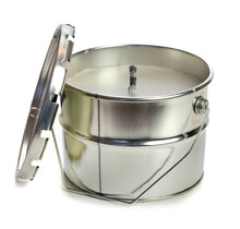 Buitenkaars in blik - grote buitenkaars in metalen blik voor tuin & terras