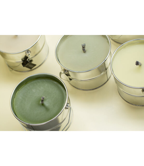 Buitenkaars in blik - grote buitenkaars in metalen blik voor tuin & terras