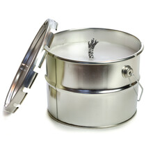 Buitenkaars in blik - grote buitenkaars in metalen blik voor tuin & terras