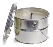 Buitenkaars in blik - grote buitenkaars in metalen blik voor tuin & terras