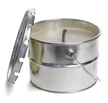 Buitenkaars in blik - grote buitenkaars in metalen blik voor tuin & terras