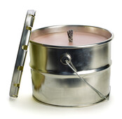 Buitenkaars in blik - grote buitenkaars in metalen blik voor tuin & terras