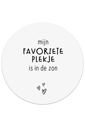 Tuincirkel wit - Mijn favoriete plekje is in de zon