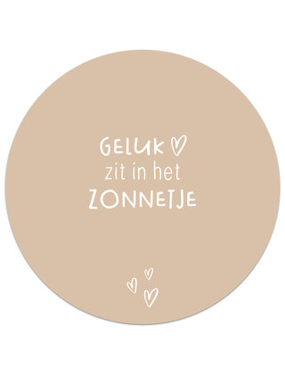 Tuincirkel zand - Geluk zit in het zonnetje