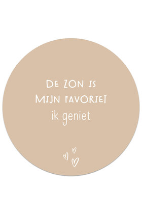 Tuincirkel zand - De zon is mijn favoriet ik geniet