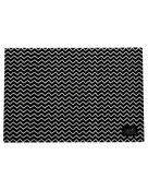 Deurmat zwart 40x60 cm – met lijntjes — sfeervolle schoonloopmat met anti-slip | Zoedt