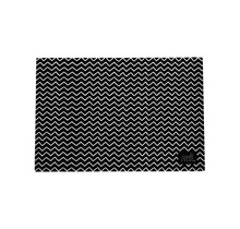 Deurmat zwart 40x60 cm – met lijntjes — sfeervolle schoonloopmat met anti-slip | Zoedt