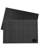 Deurmat zwart 40x60 cm – met lijntjes — sfeervolle schoonloopmat met anti-slip | Zoedt