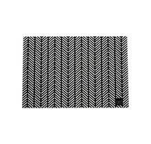 Deurmat zwart 40x60 cm – met grafisch patroon — sfeervolle schoonloopmat met anti-slip | Zoedt