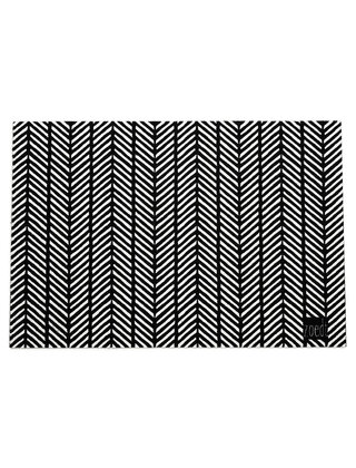 Deurmat zwart 40x60 cm – met grafisch patroon | Zoedt