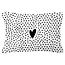 Zoedt Buitenkussen 60x40 met dots en hart – waterafstotend tuinkussen